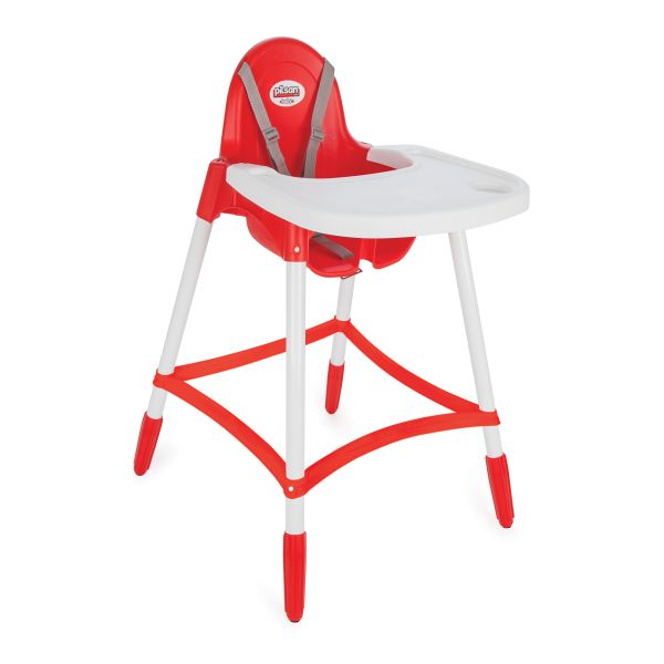 Kinderhochstuhl mit Tisch, rot