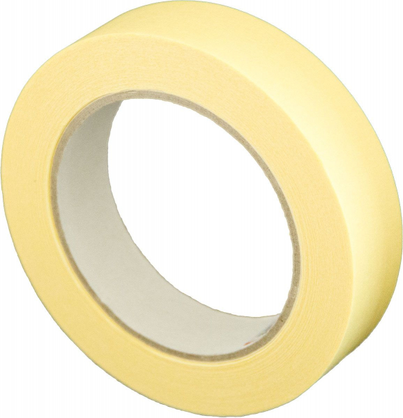 Kreppband 25mm x 50m, gelb, Feinkrepp Klebeband Abklebeband