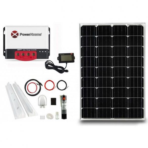 PowerXtreme Solarmodul für Wohnwagen und Wohnmobil mit Display