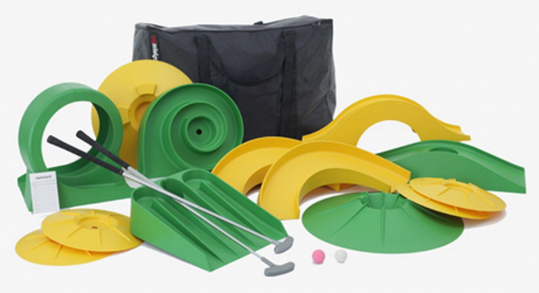 Minigolf-Set "pro" mit 2 Schlägern und 13 Hindernissen in praktischer Tasche