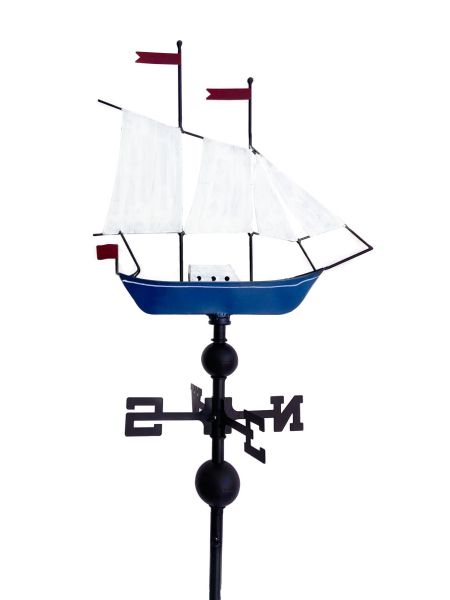 Windspiel, maritime Windfahne mit Segelschiff