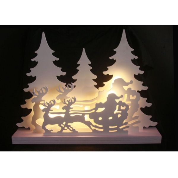 LED Weihnachtsdeko Winterwald Schlitten, für Innen, Fensterdeko